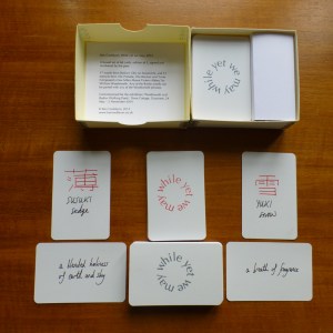 While yet we may cards